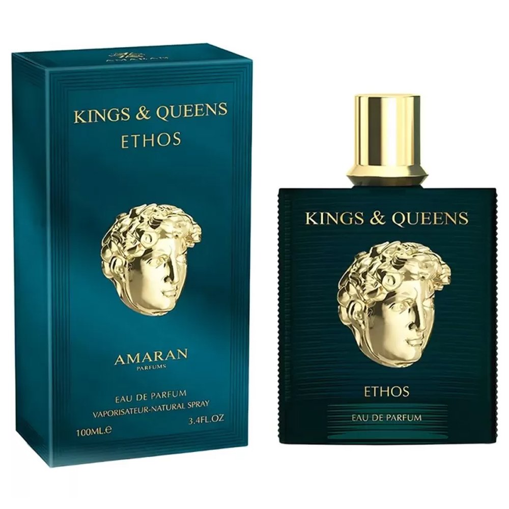 15283773875-kings-y-queens-ethos-edp-masculino-100ml.jpg Perfume Amaran Kings & Queens Ethos EDP Masculino - 100mL (31223) - Imagem 1