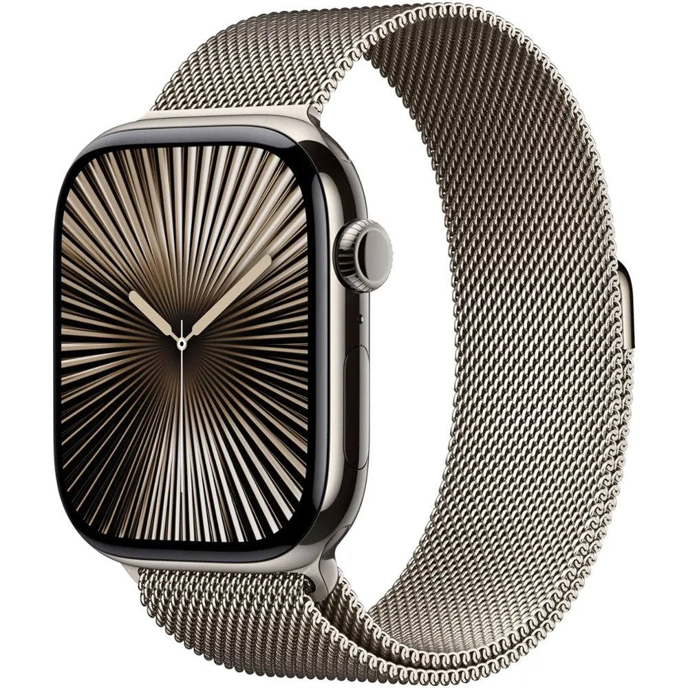 15370728560-series-10-46mm-cell-titanium-natural-case-milanese-loop-1.jpg Apple Watch Series 10 46mm GPS + Celular MWYC3LW/A Natural Titanium/Milanese Loop Natural M/L - Imagem 1