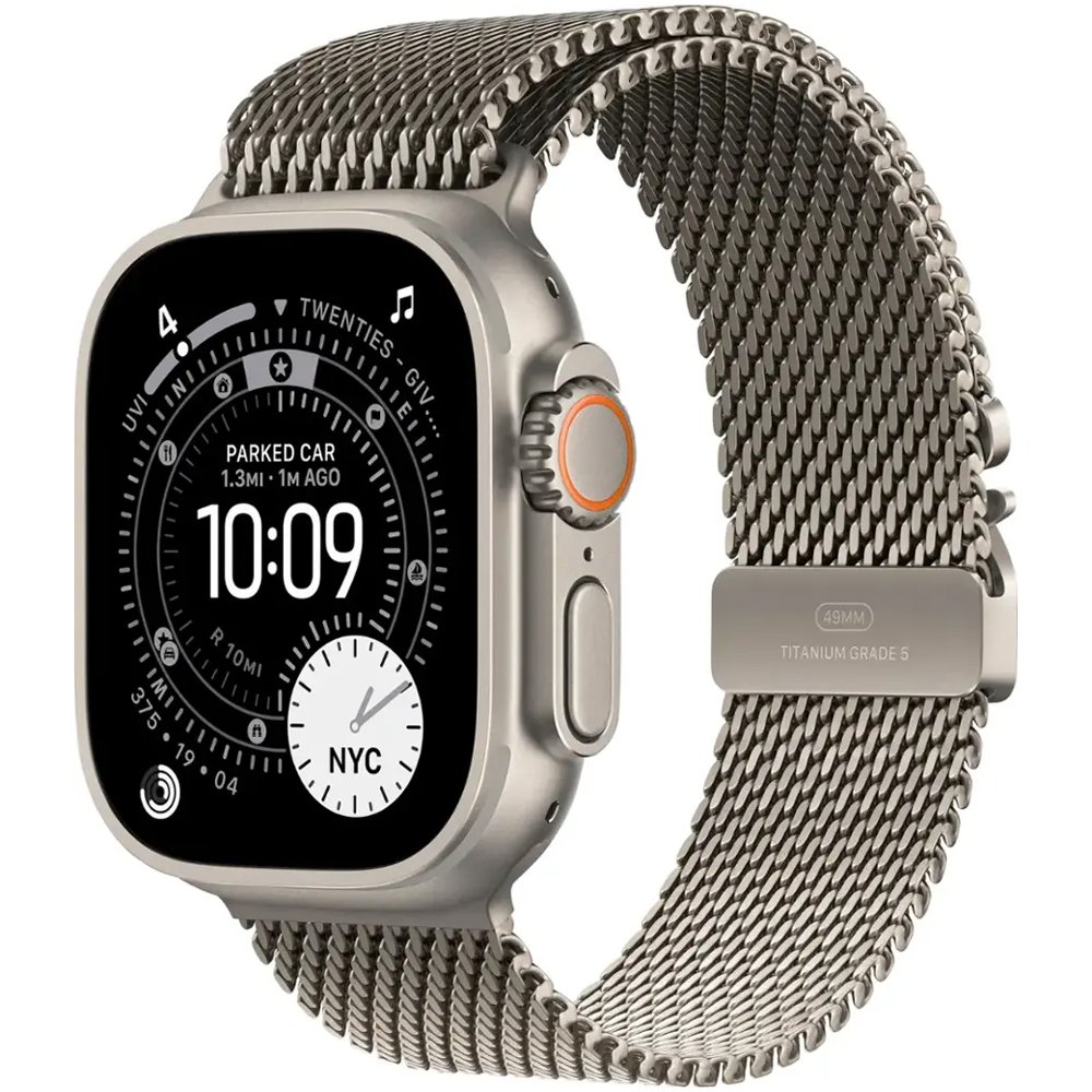 15382770769-ultra-3-49mm-natural-titanium-milanese-loop.jpg Apple Watch Ultra 3 49 MM GPS + Celular MEWY4LW/A (2025) - Natural Titanium/Titanium Milanese Loop (Medium) - Imagem 1
