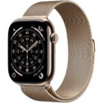 Apple Watch Series 11 46mm GPS + Celular MFD84LW/A Titanium Gold/Gold Milanese Loop M/L
