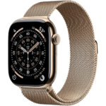 Apple Watch Series 11 46mm GPS + Celular MFD84LW/A Titanium Gold/Gold Milanese Loop M/L