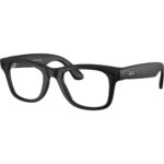Oculos Ray Ban Meta Wayfarer RW4008 F-Matte Black L-Clear To Graphite Green (57450)