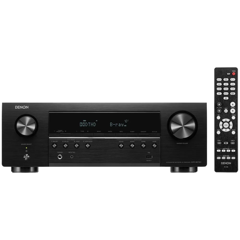 15533504289-avr-s670h.jpg Receiver Denon AVR-S670H 5.2 75W 8K Ultra HD/Bluetooth/WiFi - Imagem 1
