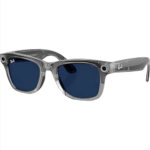 Oculos Ray Ban Meta Wayfarer Gen 2 Rw4012 Shiny Transparent Grey Transitions Sapphire (66490)