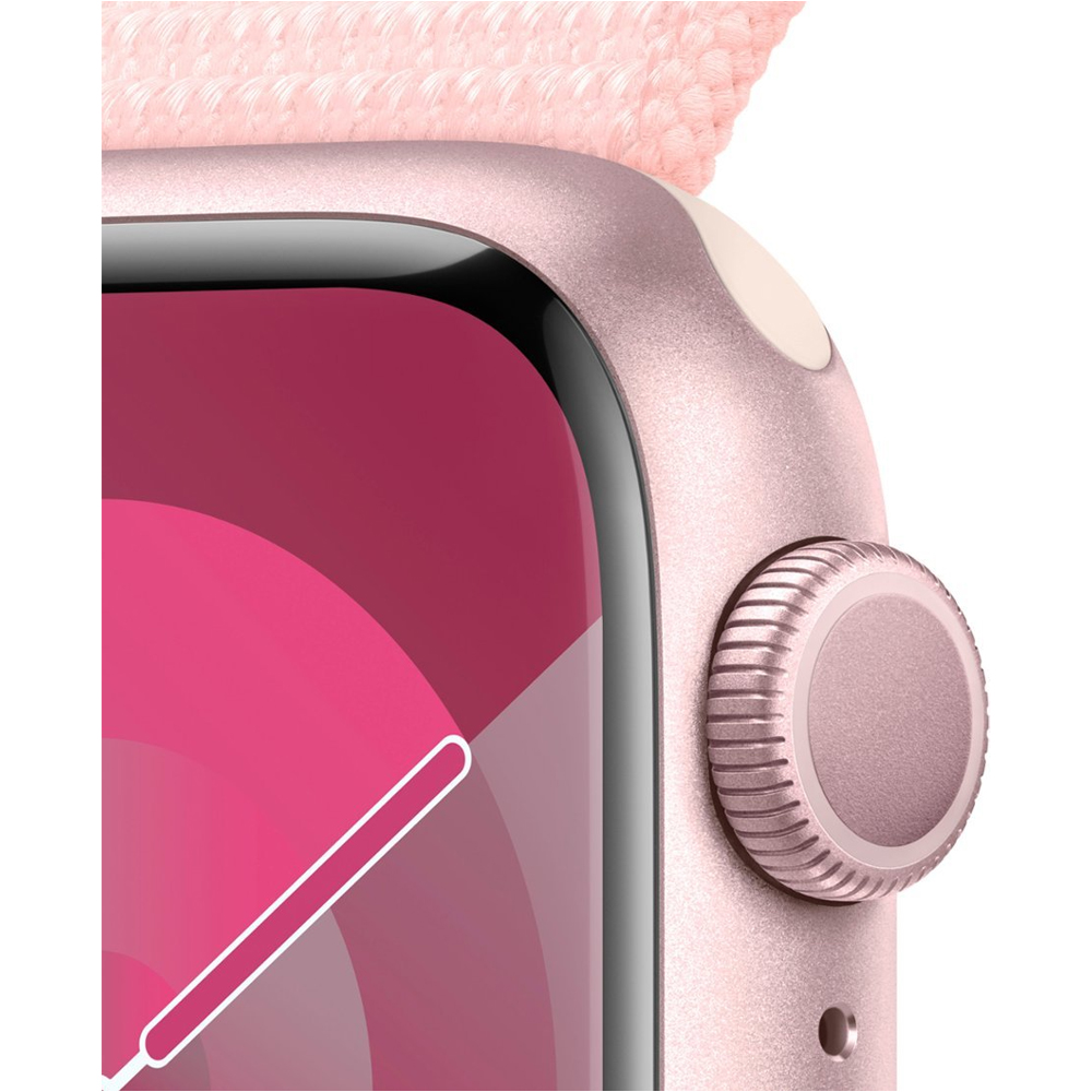 Apple Watch Series 9 41mm GPS Aluminum Pink/Sport Loop Light Pink - Imagen 3