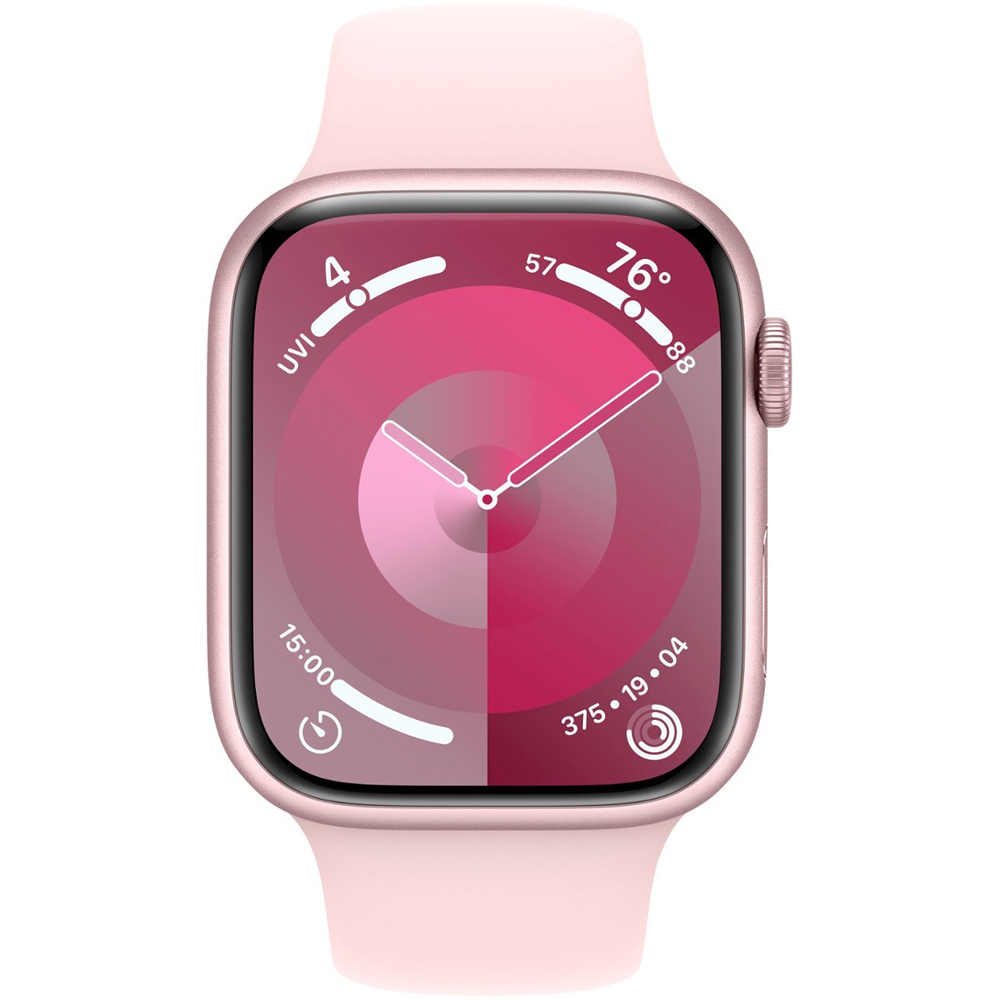 Apple Watch Series 9 45mm GPS Aluminum Pink/Sport Band Light Pink M/L - Imagen 2