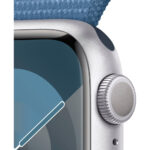 Apple Watch Series 9 45mm GPS Aluminum Silver/Sport Loop Winter Blue - Imagen 3