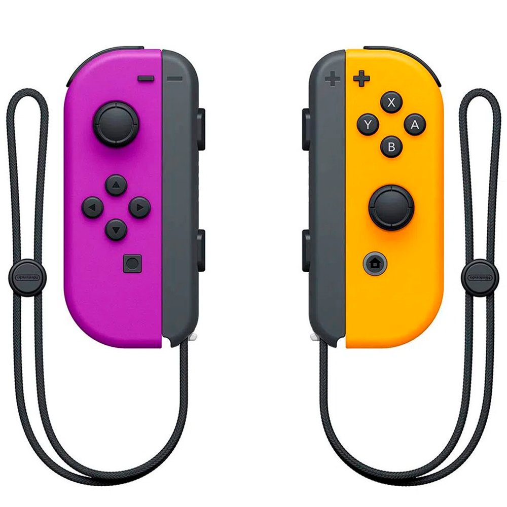 15239497687_15236963647_JOY_CON_Neon_Purple_Neon_Orange.jpg Control Inalámbrico Joy-Con L/R para Nintendo Switch - Neon Purple/Neon Orange - Imagen 1
